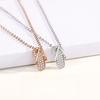 Flip-flop necklace female Korean version niche design full of drill collarbone chain