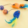 Interactive Plush Cats Exercise Mouse Toy with Bells Ball and Feathered Promotes Active Playtimes And Owner Pet