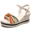 Mom sandals wedge heel summer new non-slip thick-soled high-heeled cool slippers