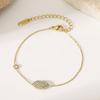 European and American Ins Internet Celebrities Full of Diamonds Love Thin Bracelet Titanium Steel Gold-plated Simple and Sweet Commuter Versatile 