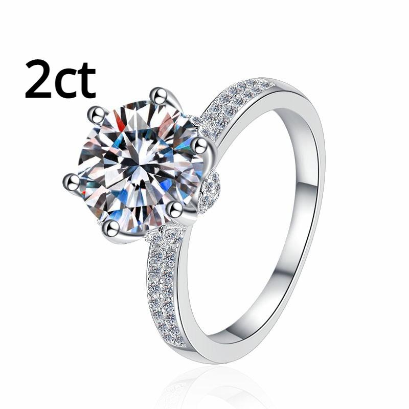 Kolor D 5ct moissanite damski pierścionek S925 srebrny pierścionek zaręczynowy obrączka ślubna prezent dla dziewczyny