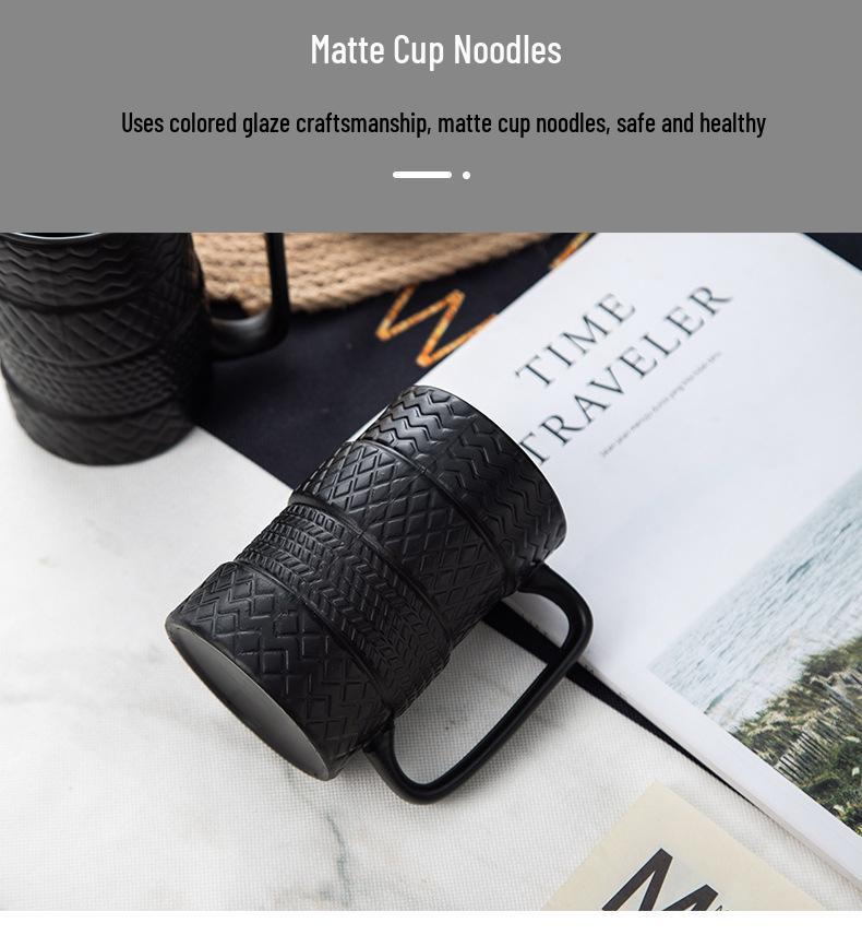 Creative Large Capacity Novelty Ceramic Tire Mug