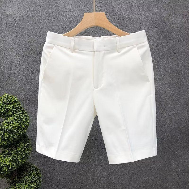 Men's Summer Plus Size Thin Casual Business Shorts Slim Straight Shorts