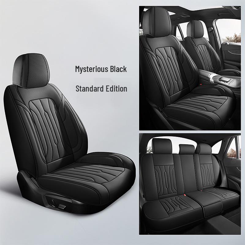Napa Leather Universal Car Seat Covers - Full Coverage, All-Season Cushions