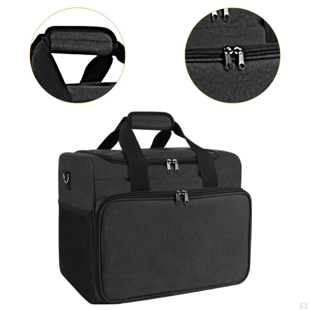 Electronics Organizer Travel Bag, Cable Management Multiple Mesh Pockets, Large Power Strip