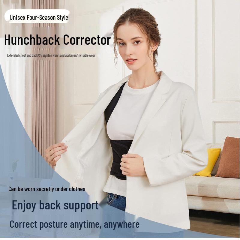 Breathable Pink Posture Corrector: Comfortable Invisible Waist and Shoulder Support for Men and Women