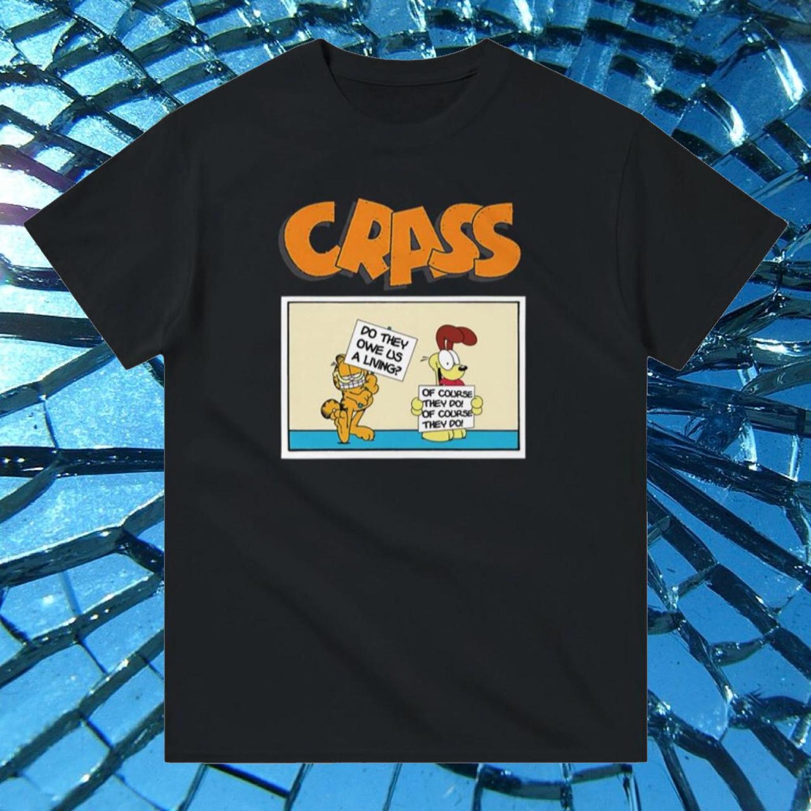 Do they owe us lasagna? - Heavyweight Unisex Crewneck T shirt | Gildan® 5000 Black XL
