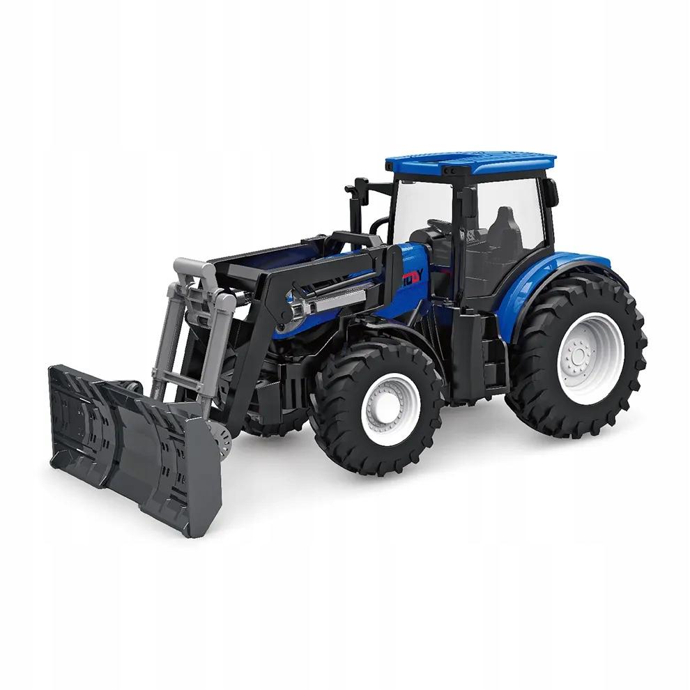 Grande Trattore Blu Giocattolo Radiocomandato Little Farmer Bulldozer