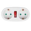 Multiprise - maclean - mce338 f - 2 prises - disjoncteur - type f (schuko)