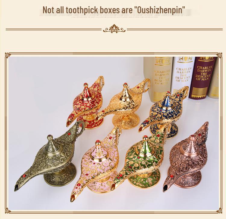 Aladdins Retro Europäischer Stil Blech Wunschlampe Ornament