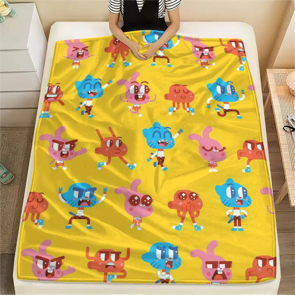 The Amazing World of Gumball3 Flannel Blanket, High quality Comfortable for All Seasons, Home Decor, Warmth and Comfort