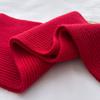 Male Female Student Child Autumn Winter Short Scarf Knitted Yarn New Year Celebration Pure Wine Red Scarf