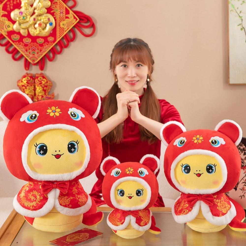 Big Eyes Snake Year Plush Toy The God of Wealth Lucky Snake Doll Plushies Girls Toys