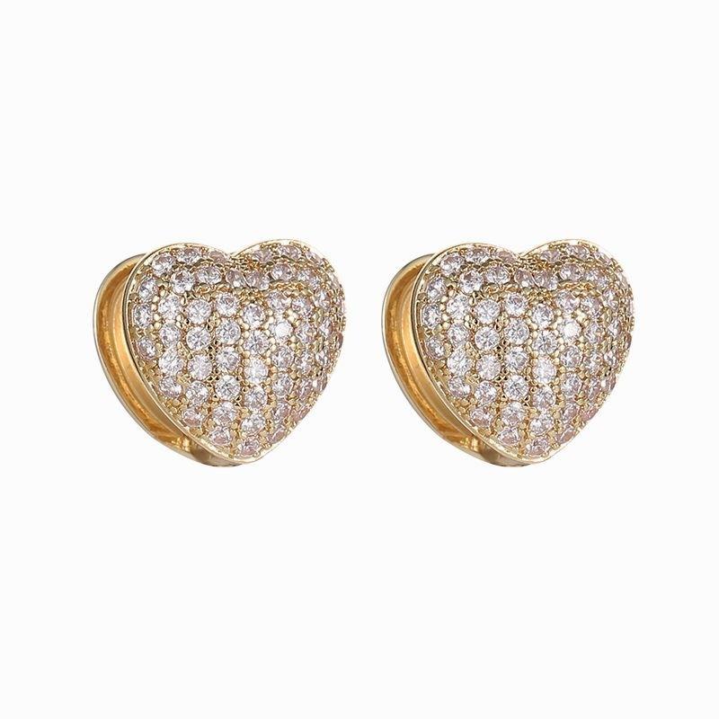 New Korean  Sweetness Luxury High Quality Love Earrings Girlfriend Gifts Banquet Women's Jewelry Earrings 2025