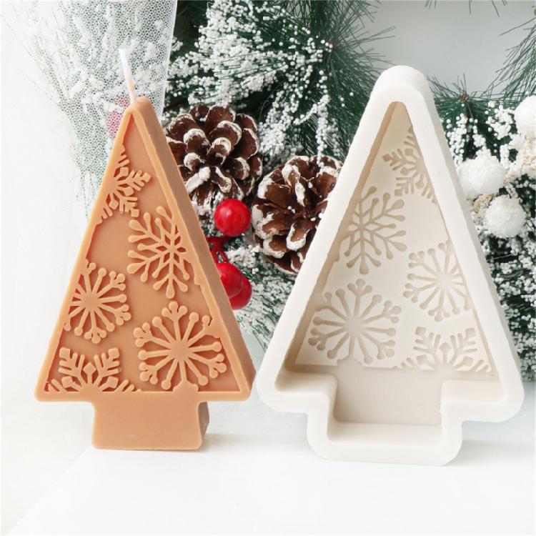 Christmas Tree Candle Mold Reusable Silicone Mold for Home Decoration Stylish Aromatherapys Mould Jewelry Supplies