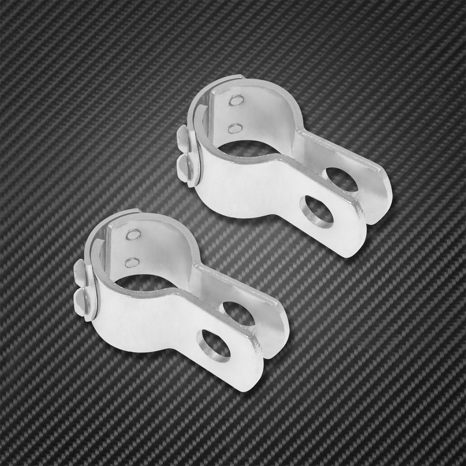 32mm Motorcycle 1-1/4 Highway Footrest Foot Pegs Mount Clamps Black/Chrome For Harley Sportster XL 1200 Dyna Touring For Yamaha Chrome Footpeg Clamp