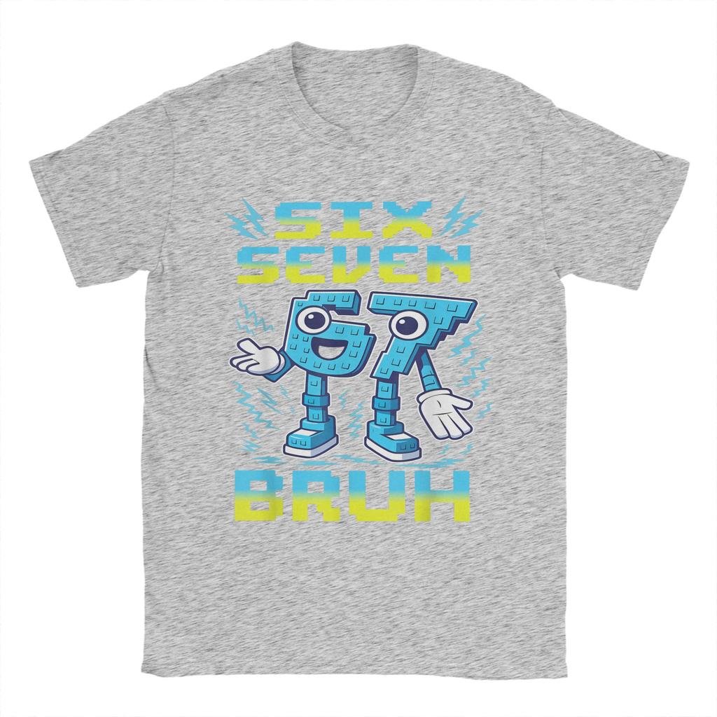 67 Six Seven 67 Italian Brainrot Gaming Meme T Shirt for Unisex 100 Cotton TShirts Tee Shirt Short Sleeve Clothes Graphic