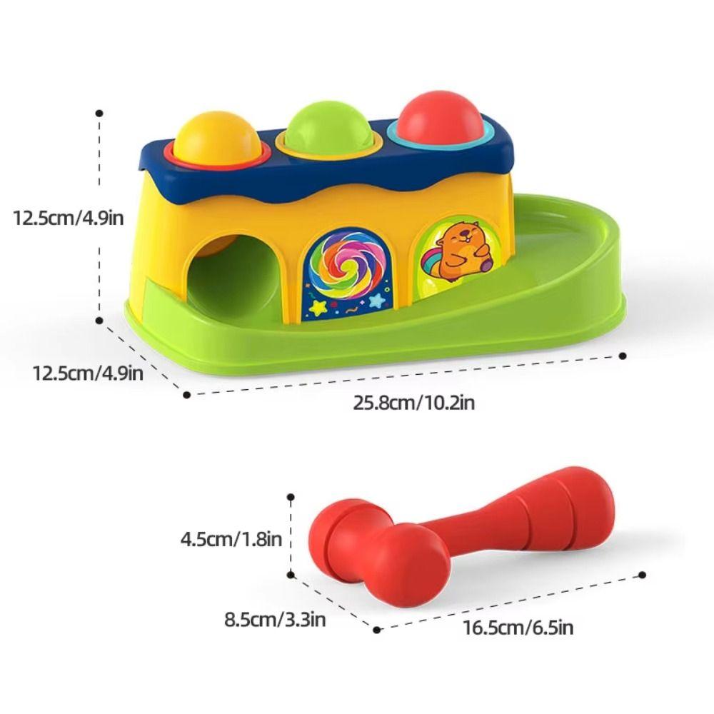 Finger Skill Interactive Hammer Toy Stacking Balls Kids Pounding Hammers Parent-child