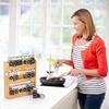 3Tier Bamboo Spice Rack for Countertop Wall Mounted Spice Holder Rack Seasoning Bottles Jar Organizer Shelf Bathroom Organizer