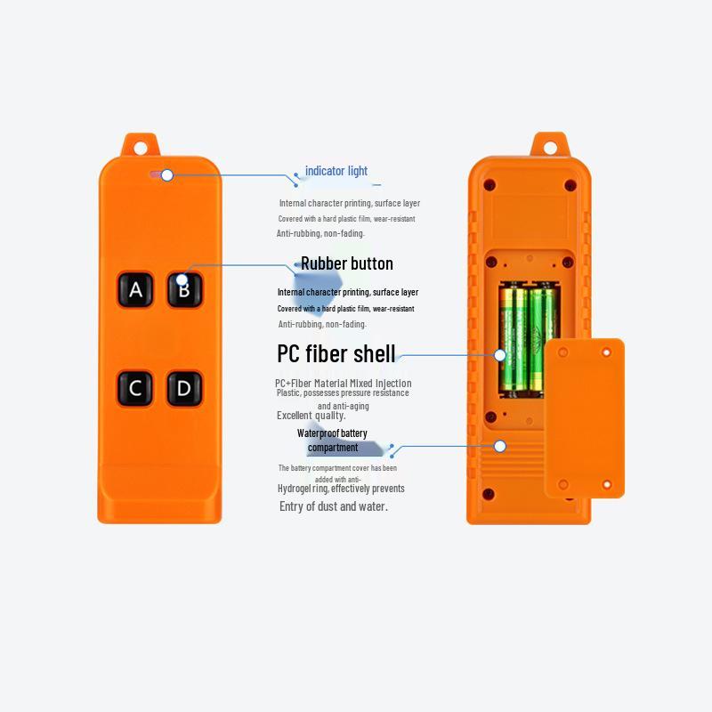 Industrial Grade FSK 868MHz Remote Switch for 12V/24V/48V Pumps and Motors - Jog & Self-Lock Modes