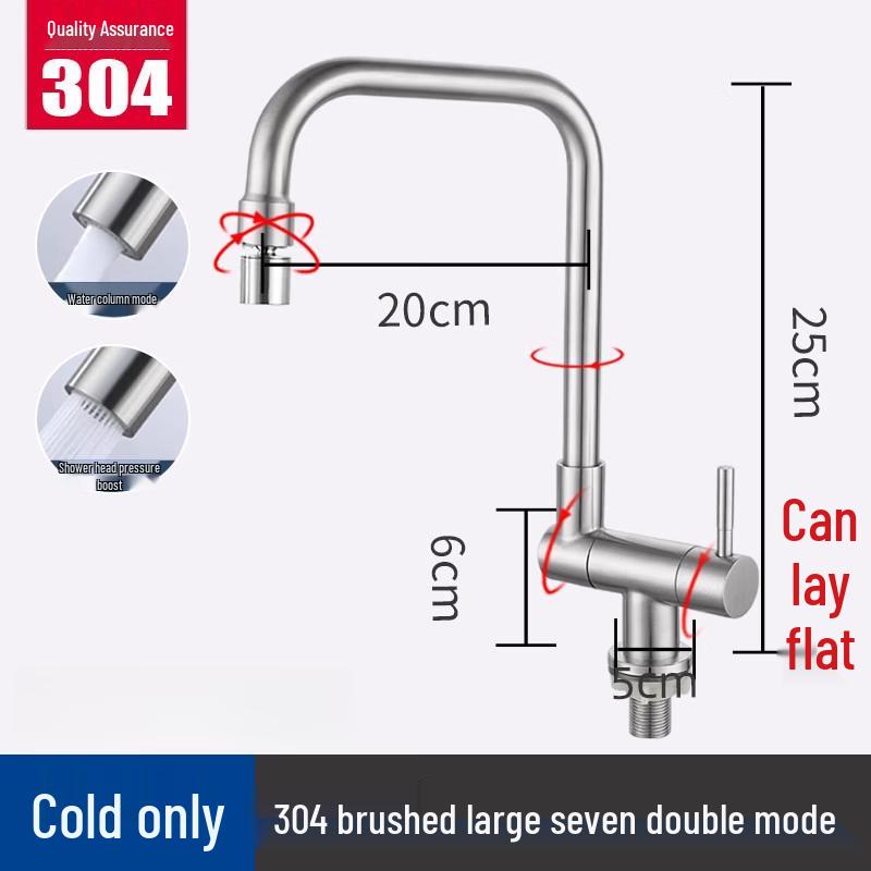 TLXT Folding Kitchen Window Faucet