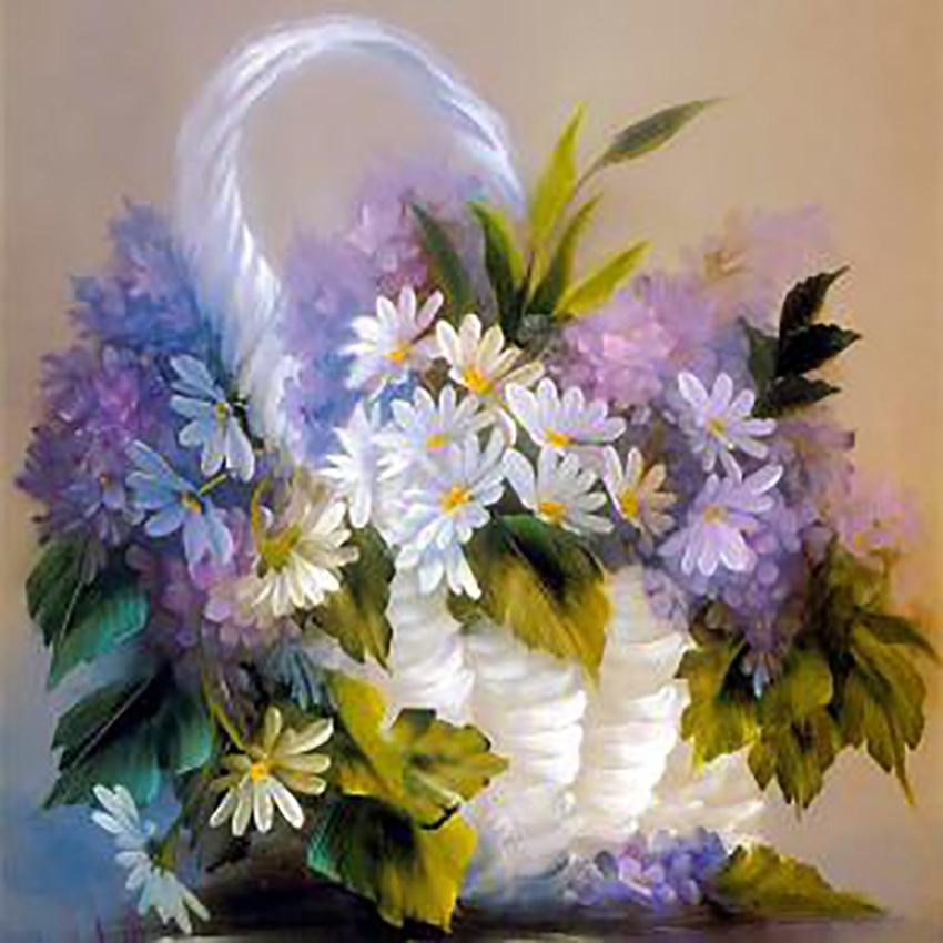 

5D Алмазная картина Мозаика Цветы Полный дрель Quare/круглая алмазная вышивка Подарок или украшениекровать