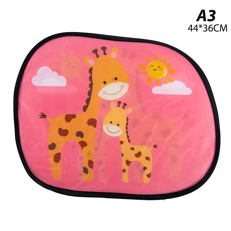 2PCS Cute Cartoon Car Sun Shade Cover UV Protect Curtain Side Window Sunshade Cover For Baby Kids Universal Car Styling Foldable