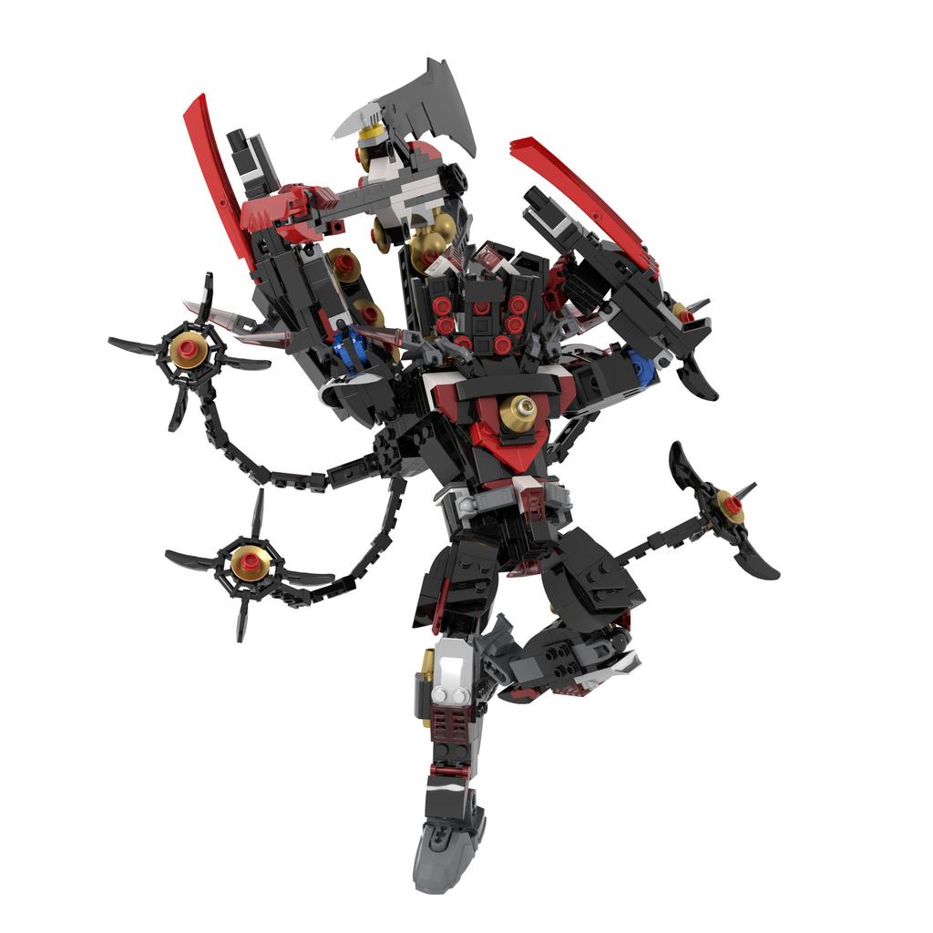 606pcs Hell Guitar Speaker Man Building Block Model Popular Video Horror Game Mech Assembly Brick Toy Gift for Toilet Fans
