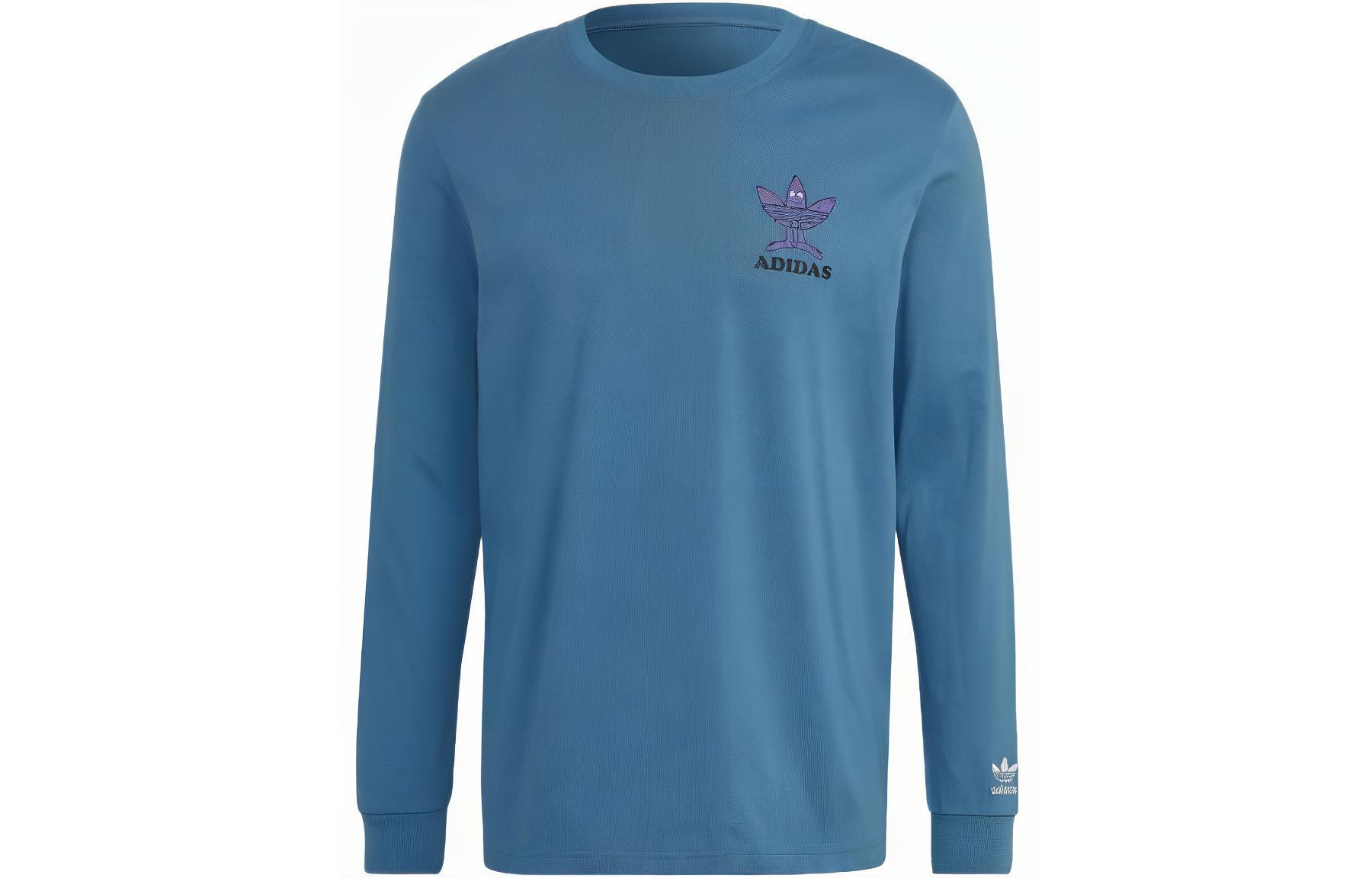 Adidas Originals Graphic Fun Long Sleeve Tee T Shirt Men s Blue HM2488 L