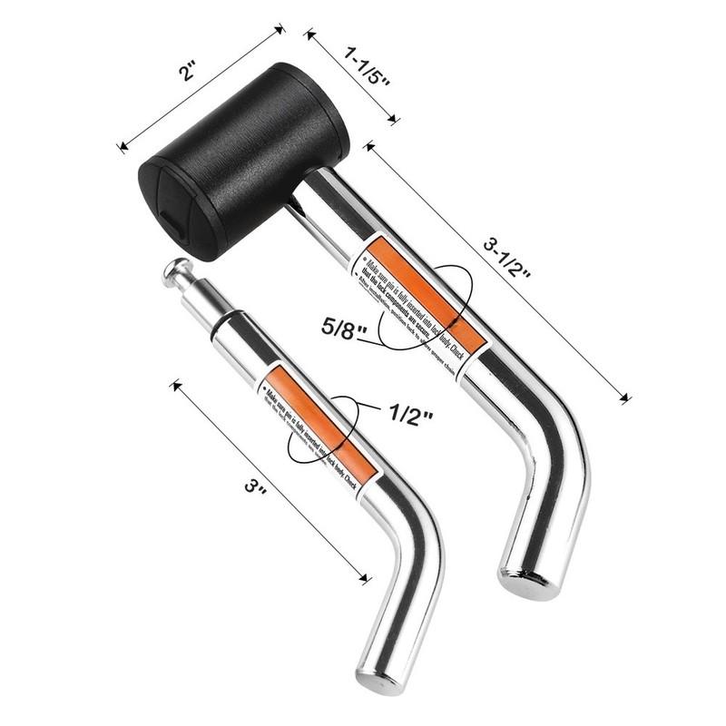 Trailer Lock 360° Rotating Lock Head 5/8" Lock Shank For Truck RV Yacht Carbon Steel Trailer Hitch Lock AUTO Accessories