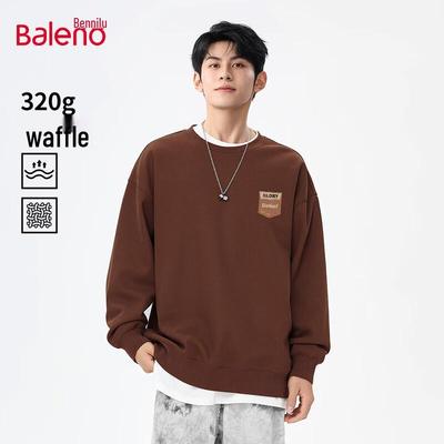 Sweat-shirt à col rond en maille gaufrée pour homme Baleno