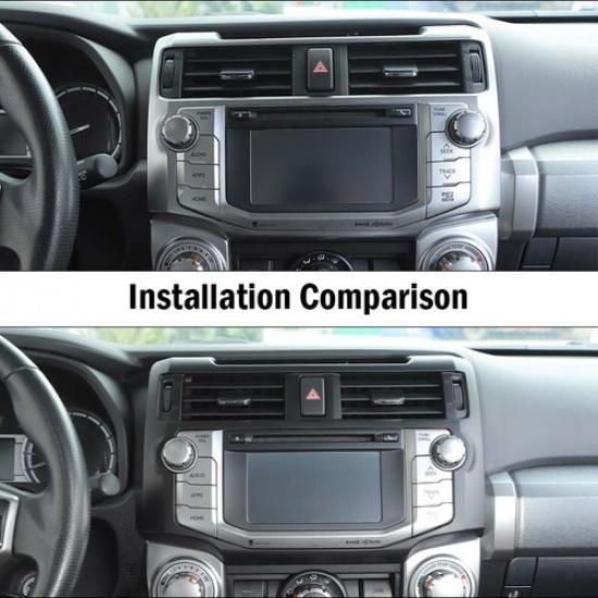 Matte Black Center Console GPS Navigation Panel Cover Trim for 4Runner 2010-