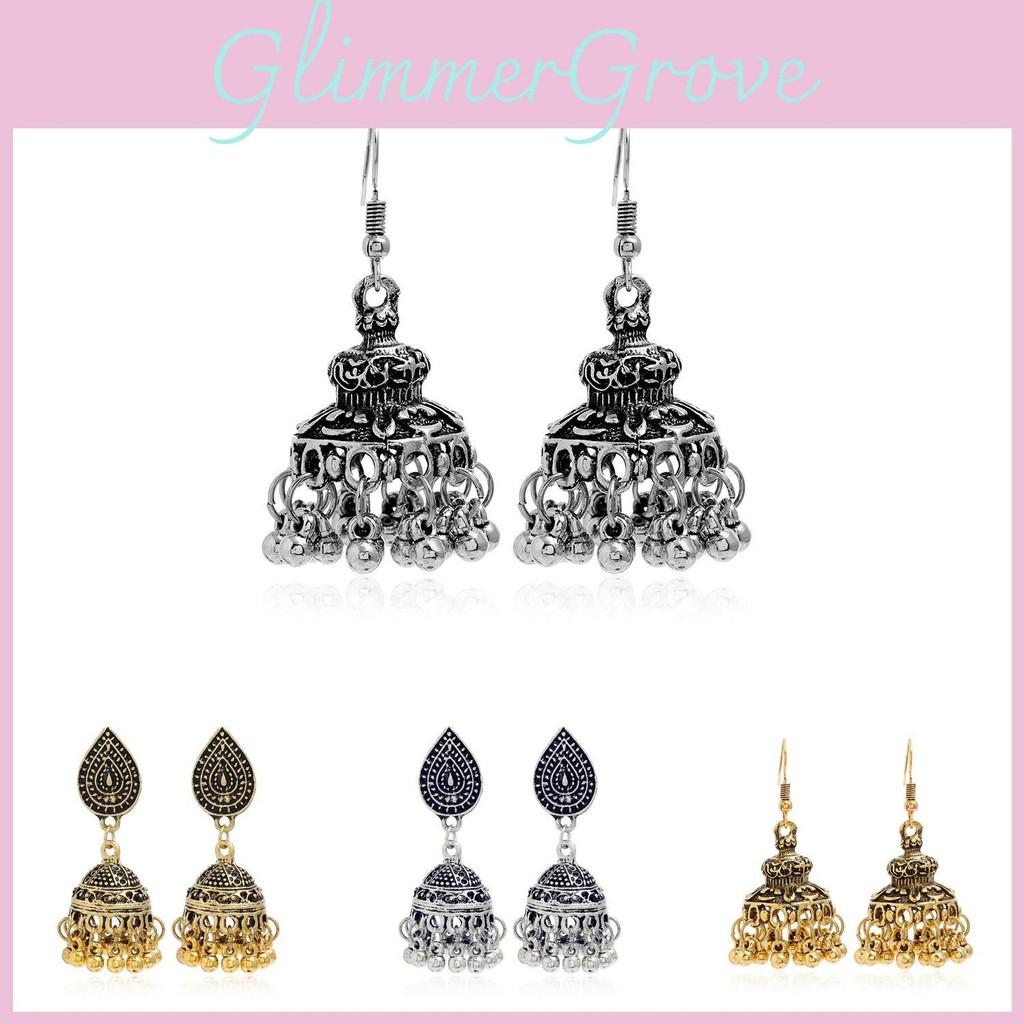 And Gold Silver Tone Alloy Jhumka Earrings With Vintage Style For Women