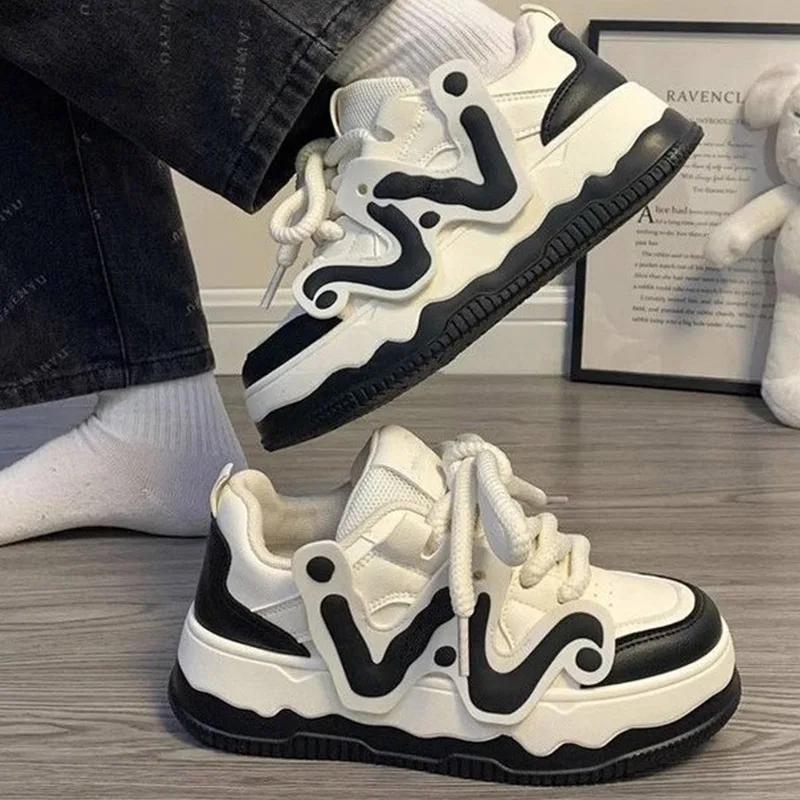 Women's Pink sneakers Spring Autumn New Original Thick Soled Lolita sneakers Women Casual Fashion Harajuku Tennis sports shoes