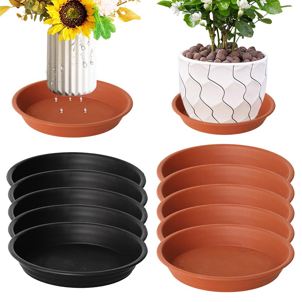 5PCS Plastic Plant Pot Saucer Drip Trays Saucers Indoor Outdoor Round Flower Pot Trays 28cm Flowerpot Trays Home Garden Supplies