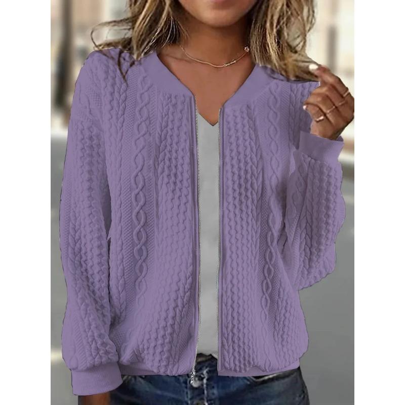 Bomber Jacket Tops Woman Trend Elegant Coats Autumn Clothing Winter Long Sleeved Casual Short Jacket Solid Color Blazer