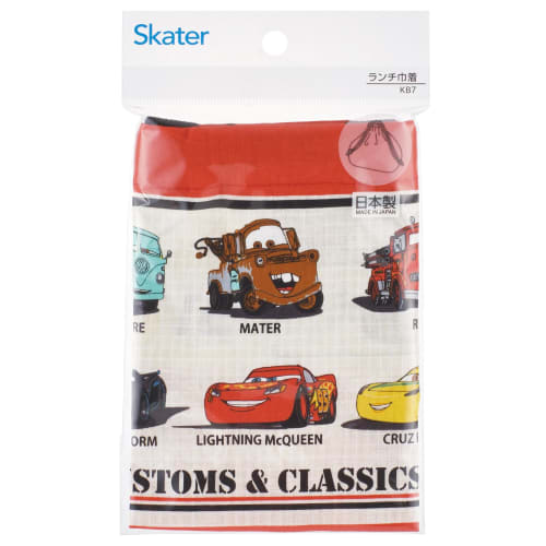 Skater Children's Lunch Box Drawstring Bag with Gusset Kids Made In Japan Disney Cars 25 Boys KB7
