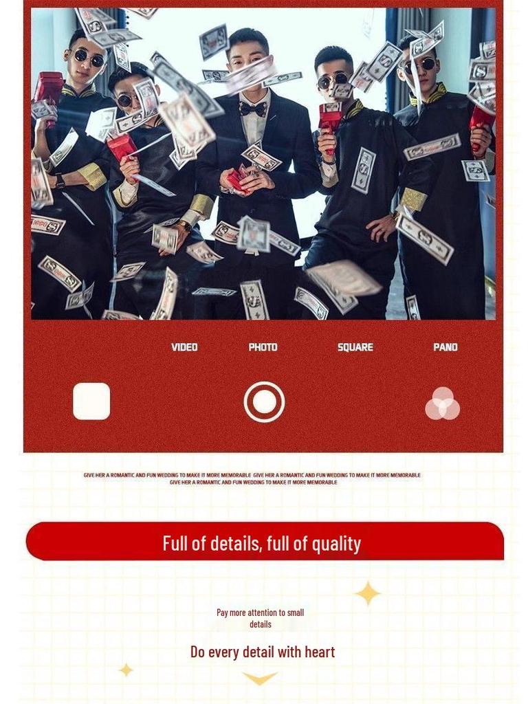 Joyful Wedding Game: Money Banknote Spray & Bride Block Challenge with Chopsticks