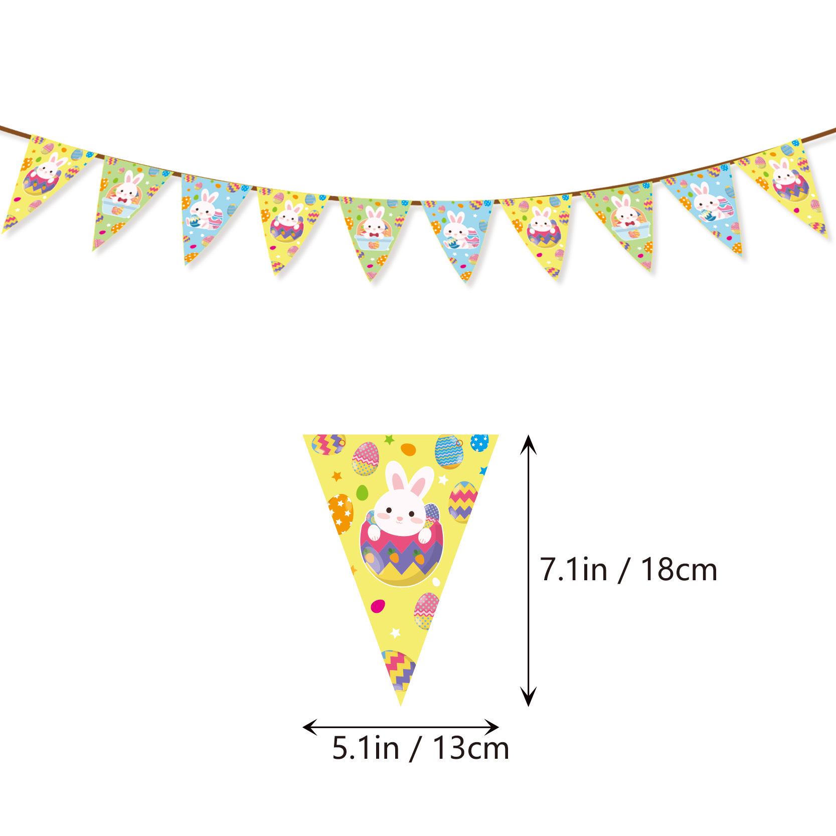 Easter Triangle Flower Garden & Party Flag Decoration