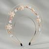 Vintage Lolita Virgin Mary Halo Tiara: Handmade Floral Pearl Headdress for Fashion Shows