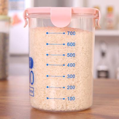 Plastic Sealed Cans Kitchen Storage Box Transparent Food Canister Keep Fresh Jar