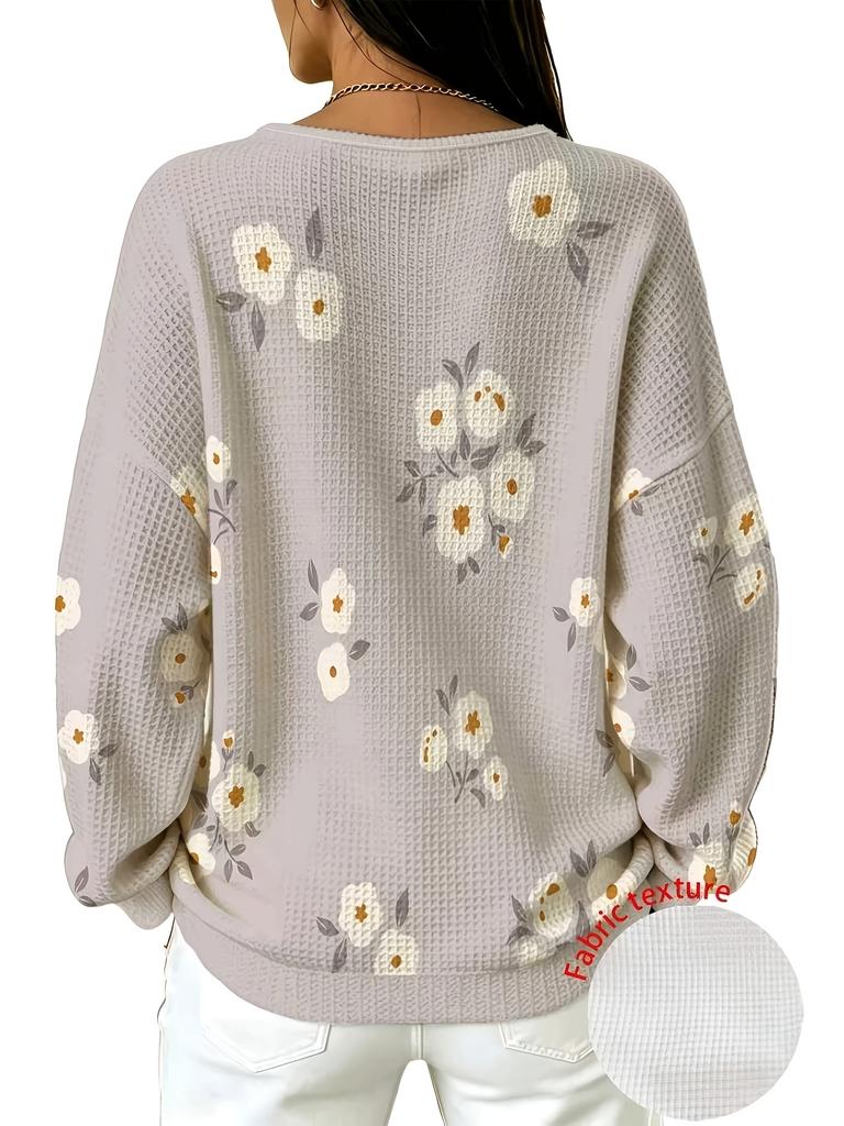 Fashion gradient striped waffle button hoodie
