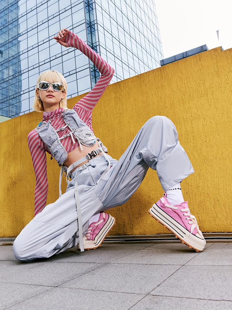 Women Canvas Sneakers 5 CM Platform Outdoor Street Shoes Lace Up Comfortable Sports Shoes High Quality Tenis Sneakers 36-43