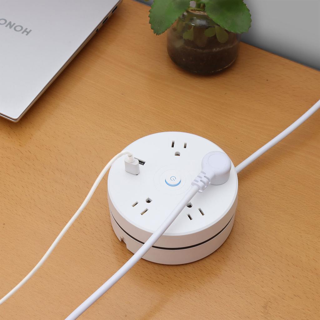 Surge Protector Power Strip with 4 Outlets & 2x USB Ports for Tablet Smartphones