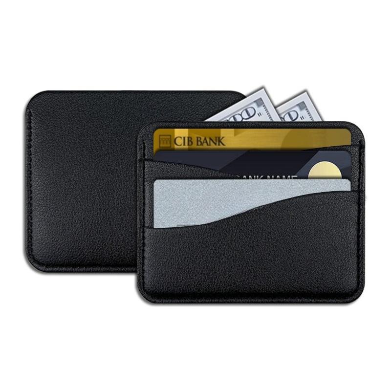 PU Leather ID Card Case Slim Multi-Slot Holder for Bank/Credit Cards