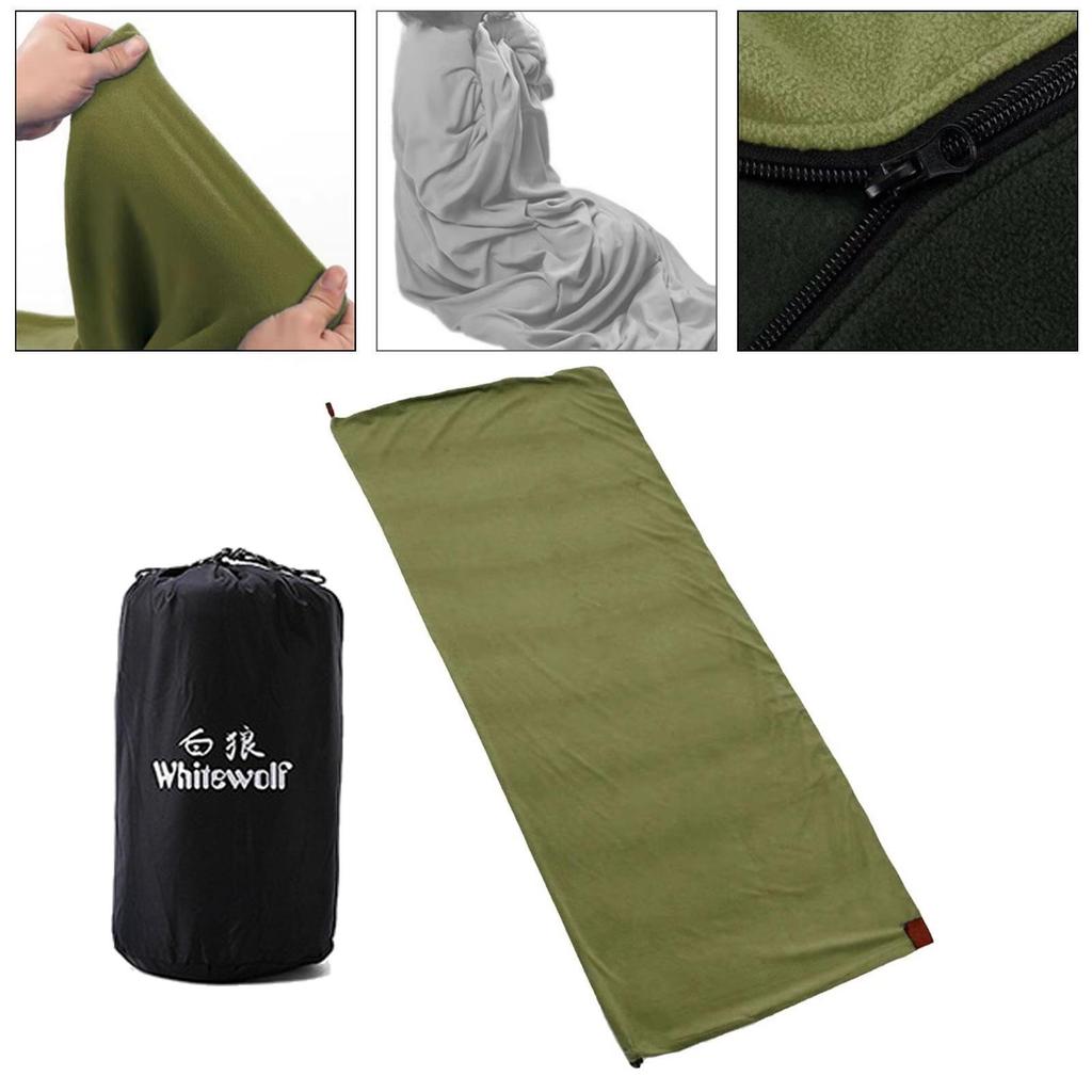 Fleece Sleeping Bag Outdoor Sleeping Inner Liner Equipped Ultra Lightweight Camping Hiking Climbing Essential Warm Dirt Proof