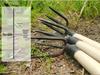 Forged Steel Three-Tine/Four-Tine Garden Rake for Loosening and Turning Soil