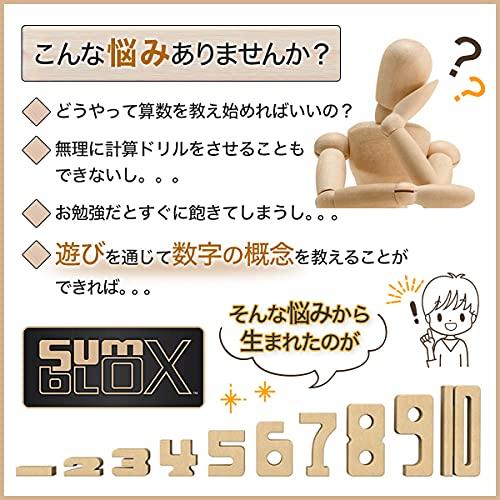 Sumblox Mini Starter Set: A Building Block Set That Helps Children Learn Numbers While Playing, with Japanese Language Cards Included.