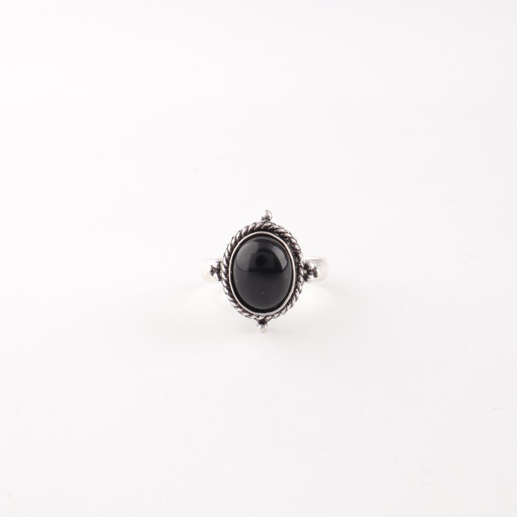 Black Tourmaline Gemstone 925 Sterling Silver Jewelry Handmade Ring For Occasion RR-9-33