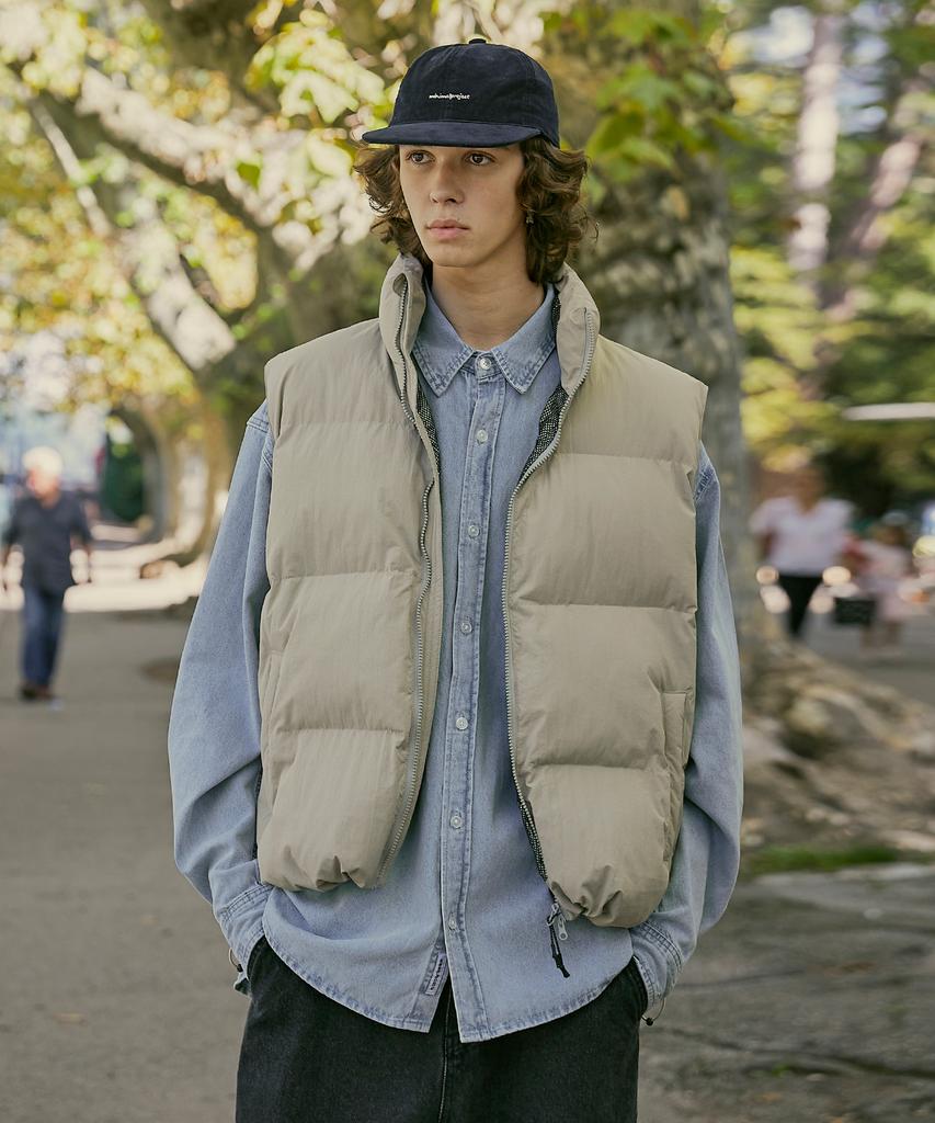 Minimalproject Mnmp High-Neck Padded Vest Mvt102 [Beige]